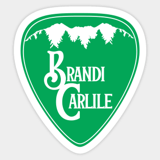 Brandi Carlile Guitar Pick Green Sticker